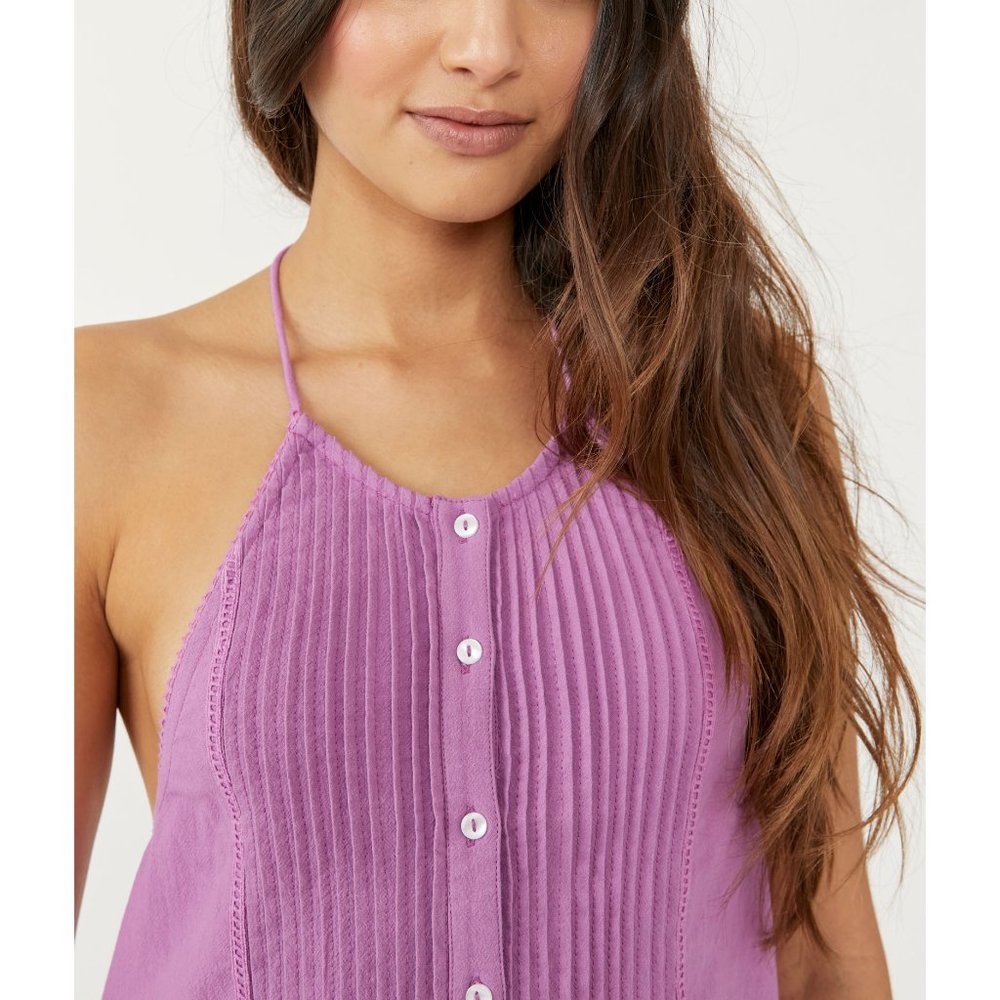 🎉LAST CHANCE🎉 NWT Free People Desert Days Mini Dress / Dramatic Orchid - Picture 5 of 7